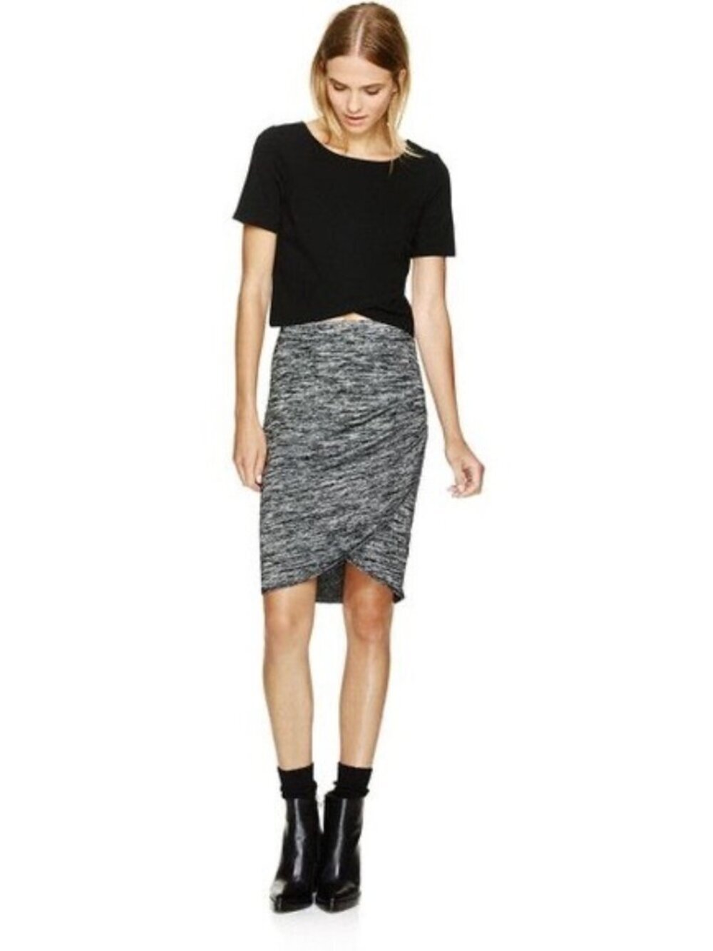 Aritzia Wilfred Free Grey Heathered Skirt